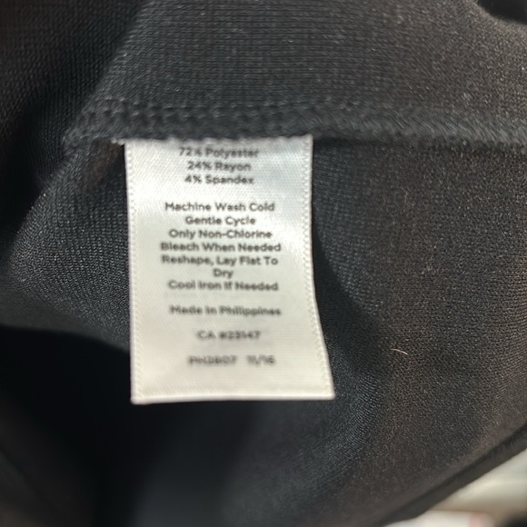 NWT Talbots Ponte Dress Classic Black White Short Sleeve Sheath Knit Sz 10 - Picture 9 of 9